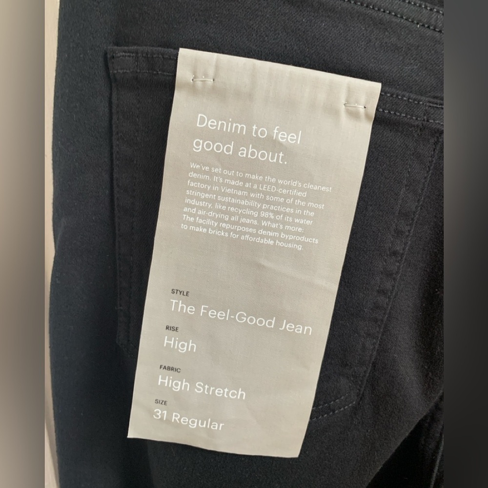 NWT Everlane The Feel Good Jean Black Size 31 - Picture 5 of 5